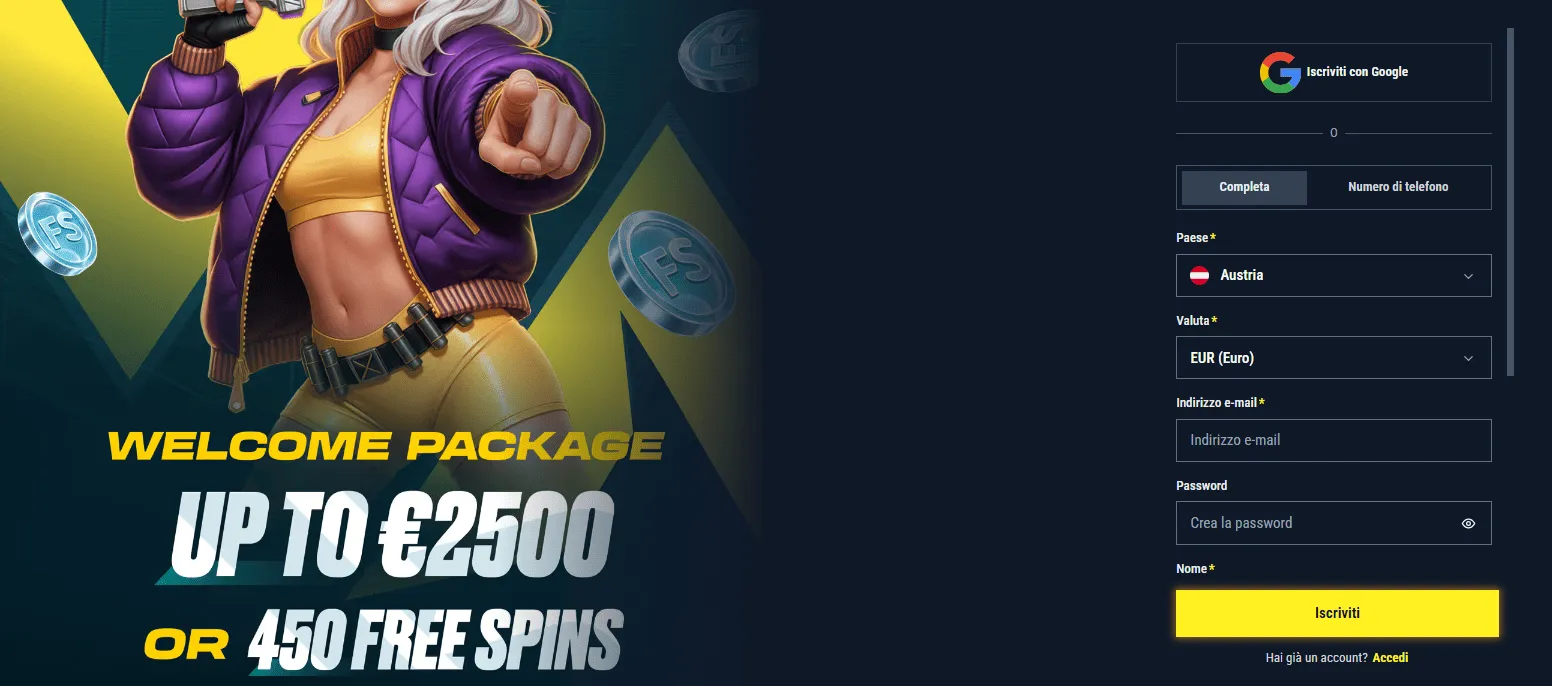Accesso mobile PlayBaze